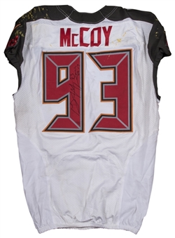 2015 Gerald McCoy Game Used and Signed Tampa Bay Buccaneers Road Jersey (PSA/DNA)